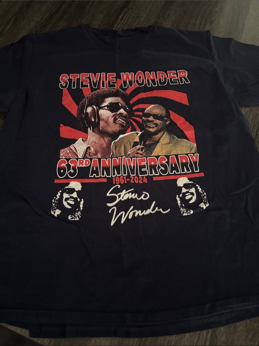 63rd Anniversary Graphic Tee - Blue Stevie Wonder